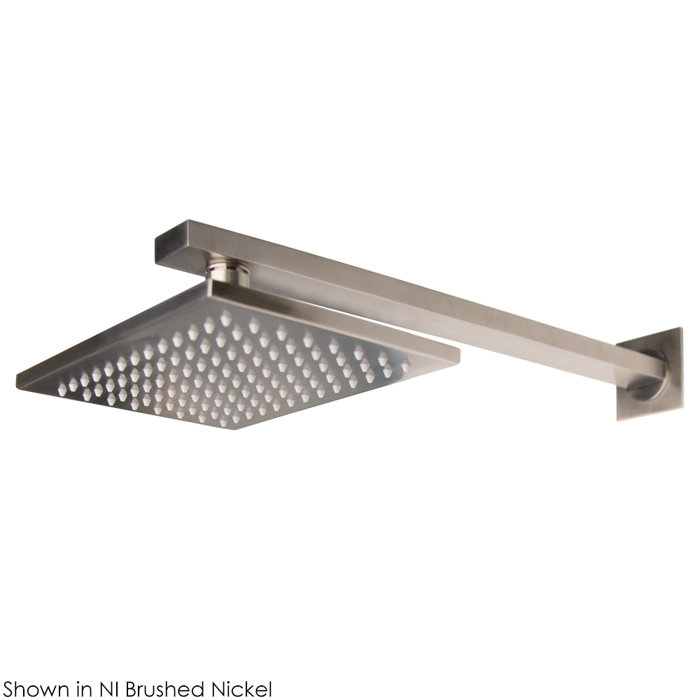 20-Inch Brushed Nickel Square Wall Shower Arm