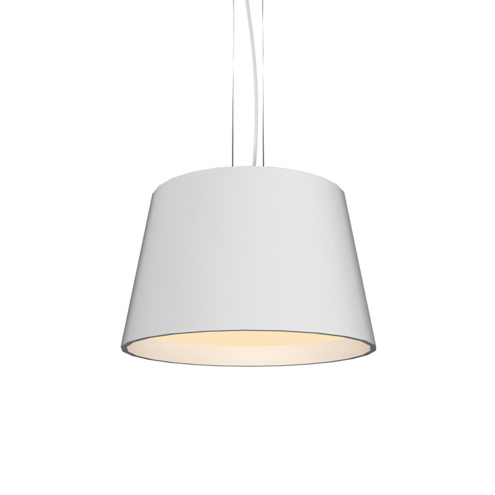 Blonde Freijo LED Drum Pendant with White Acrylic Diffuser