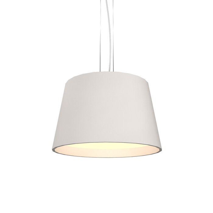 Blonde Freijo LED Drum Pendant with White Acrylic Diffuser