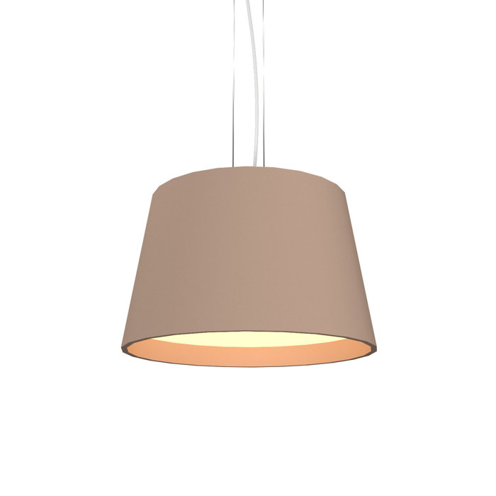 Blonde Freijo LED Drum Pendant with White Acrylic Diffuser