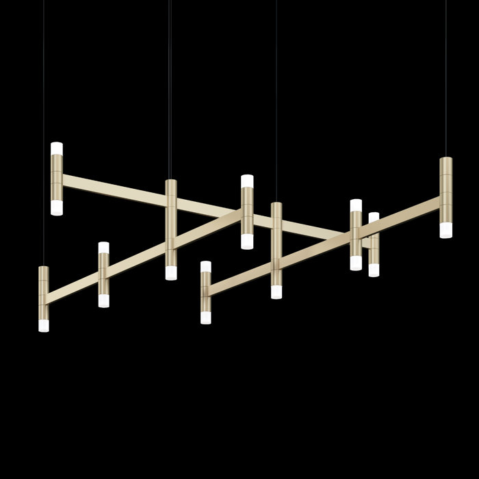 Brass and Aluminum 42" LED Indoor/Outdoor Pendant Light