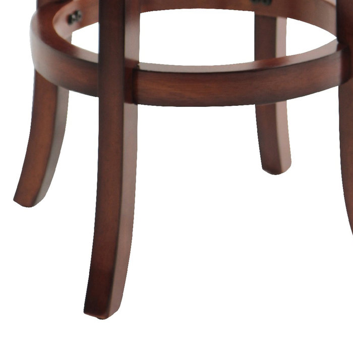Sabi 29" Brown & Black Vegan Leather Swivel Counter Stool