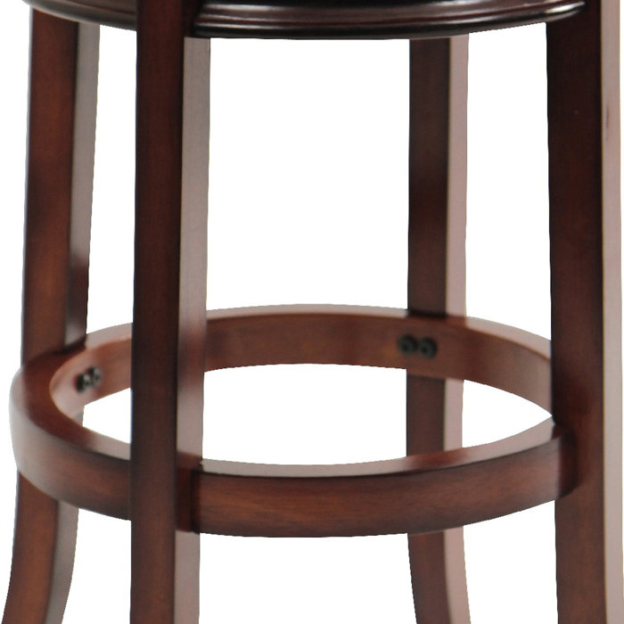 Sabi 29" Brown & Black Vegan Leather Swivel Counter Stool