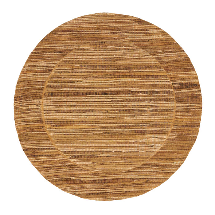 Natural Water Hyacinth Round Charger Plates Set of 4