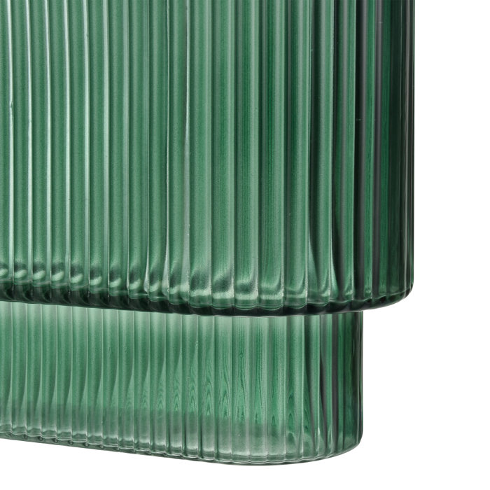 Emerald Green Art Deco Glass Table Vase
