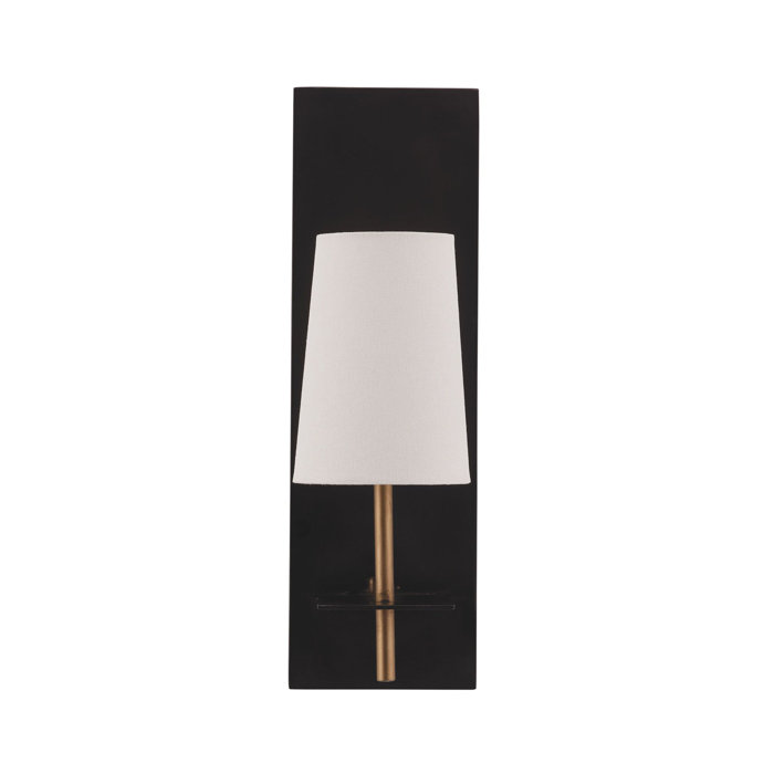 Neo 18" Blackened Iron Wallchiere with Antique Brass Collar