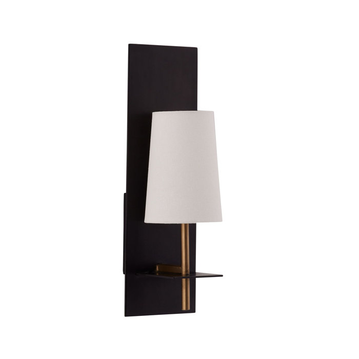 Neo 18" Blackened Iron Wallchiere with Antique Brass Collar