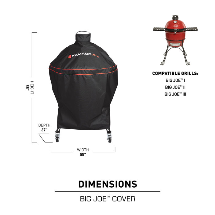 Kamado Joe Classic 18-Inch Black Polyester Grill Cover