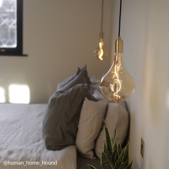 Brass and Aluminum Adjustable Single Pendant Light