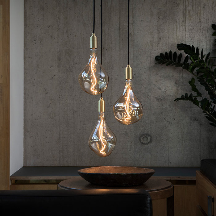 Brass and Aluminum Adjustable Single Pendant Light