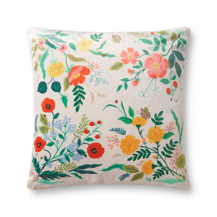 Botanical Multi Floral 22" x 22" Polyester Pillow Set