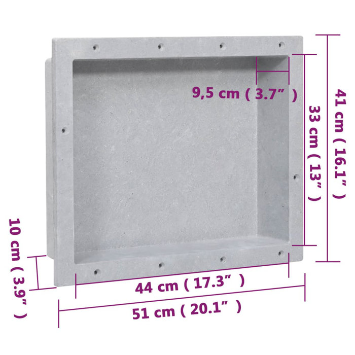 Matt Gray SMC 16.1" x 20.1" Shower Niche