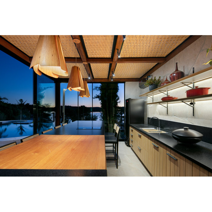 Louro Freijo Natural Wood LED Pendant Light