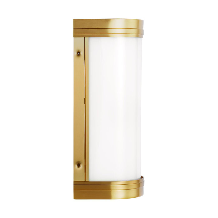 Burnished Brass 12" Dimmable Bath Sconce