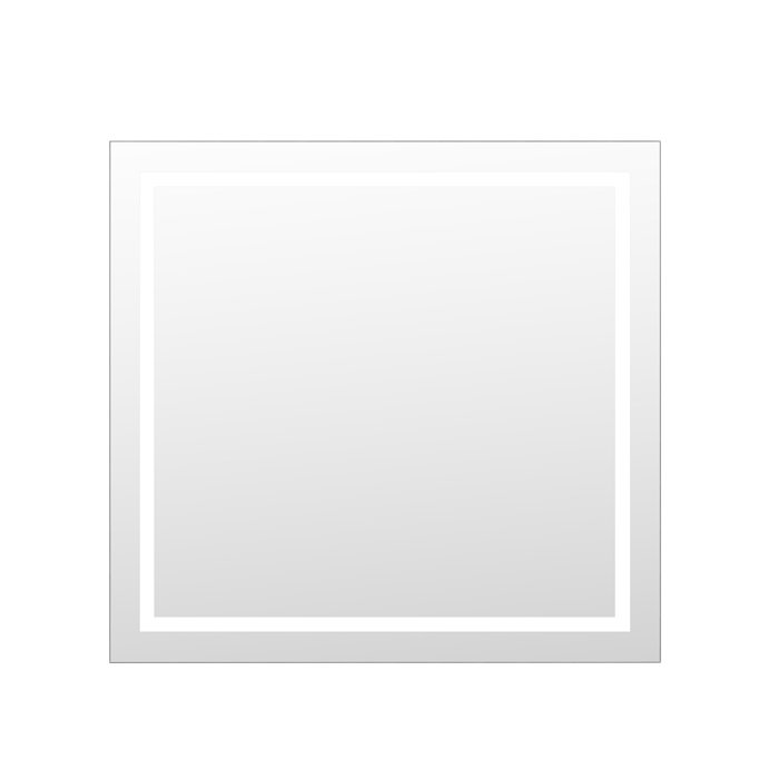 Miramar 34" x 36" Frameless LED Lighted Vanity Mirror with Dimmer and Defogger