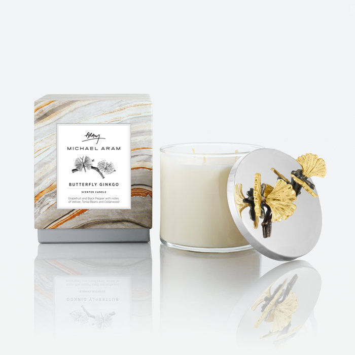 Royal Gardenia Soy Scented Jar Candle with Bronze Accents