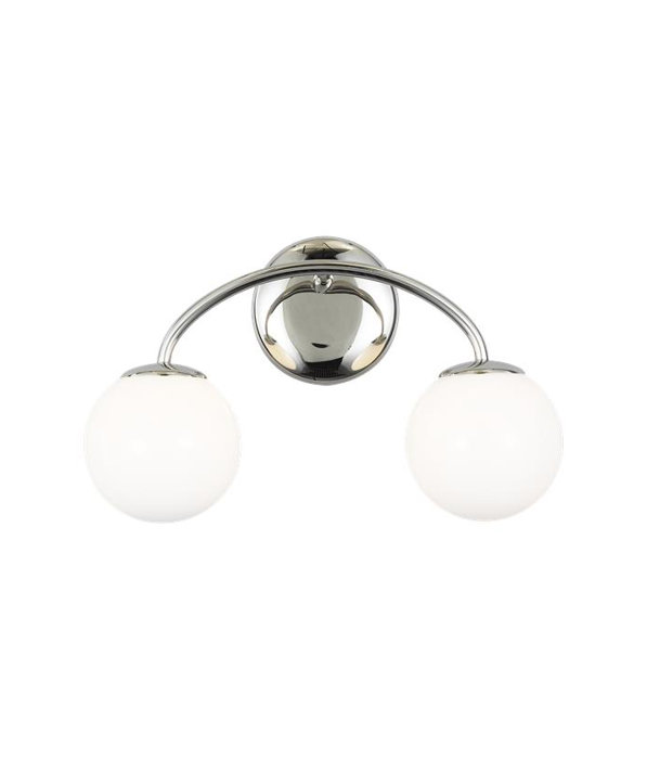 Galassia Teardrop Vanity Wall Sconce in Polished Nickel