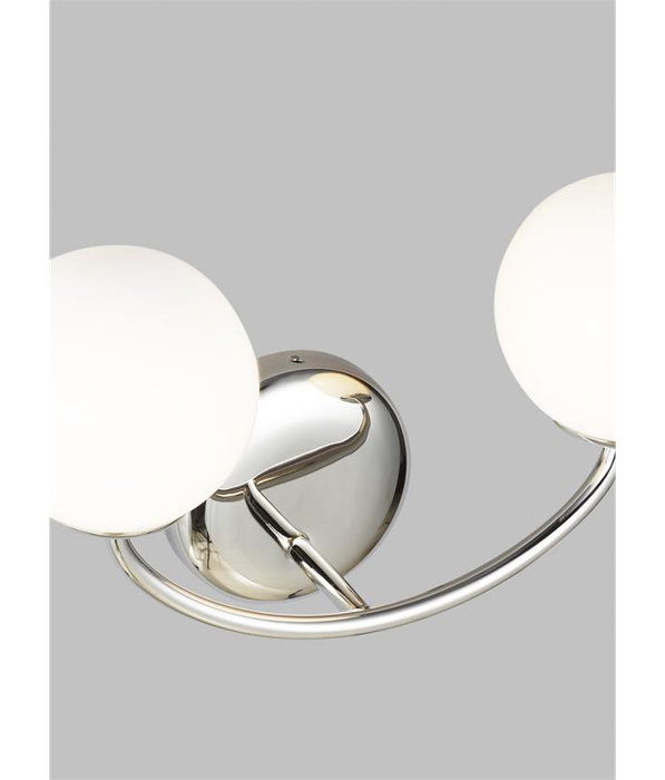 Galassia Teardrop Vanity Wall Sconce in Polished Nickel