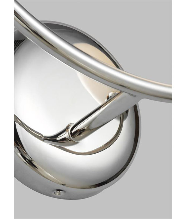 Galassia Teardrop Vanity Wall Sconce in Polished Nickel