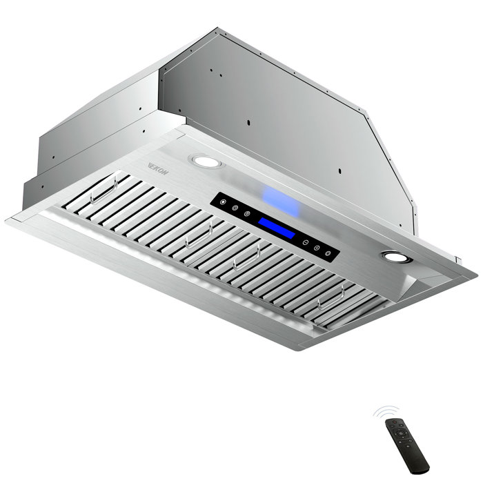Ekon 30'' Stainless Steel Convertible Insert Range Hood with Remote