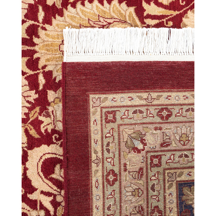 Hand-Knotted Red Wool Traditional 8' x 10' Area Rug