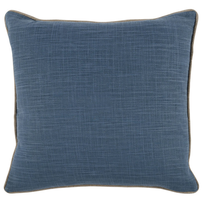 Eloa Blue and White Geometric 20" Square Throw Pillow