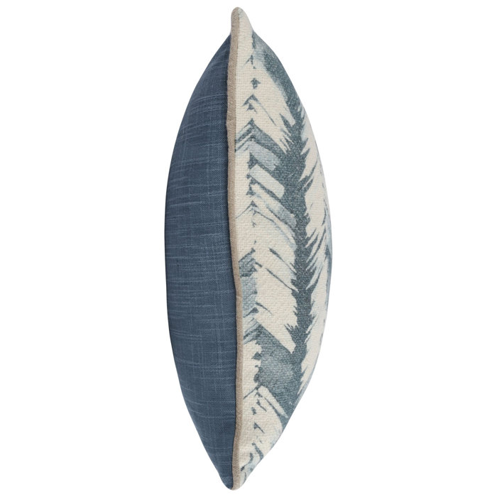 Eloa Blue and White Geometric 20" Square Throw Pillow