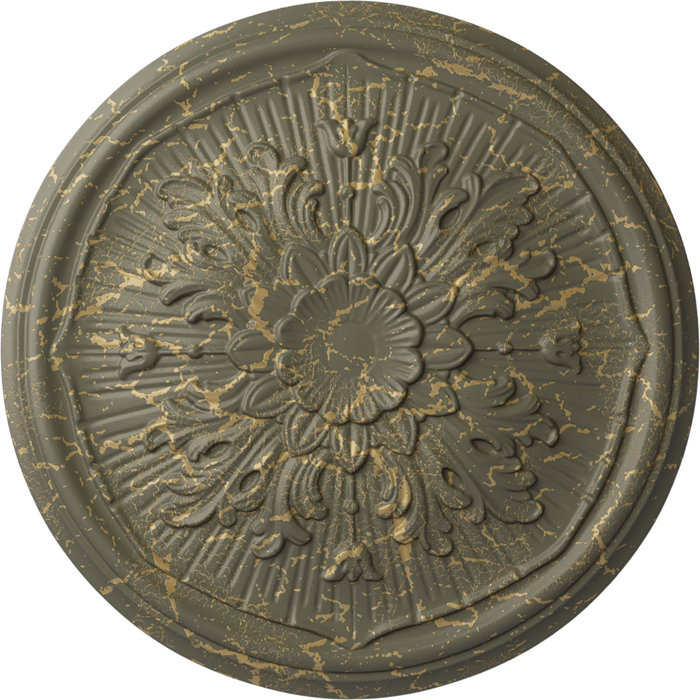 Americana Gold and Gray High-Density Ceiling Medallion