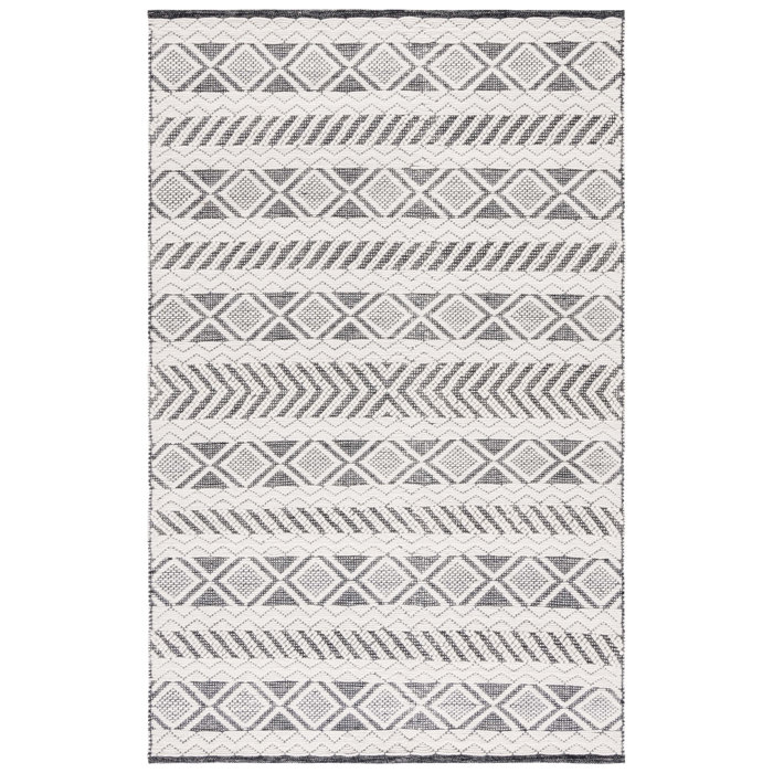 Vermont Hand-Knotted Ivory Wool 5' x 8' Area Rug