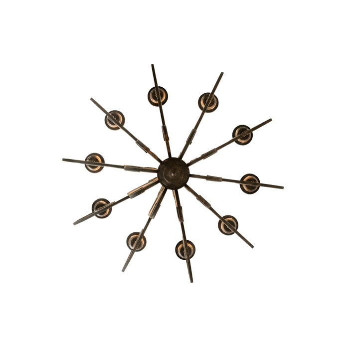 Fernando 10-Light Amber Glass Empire Chandelier