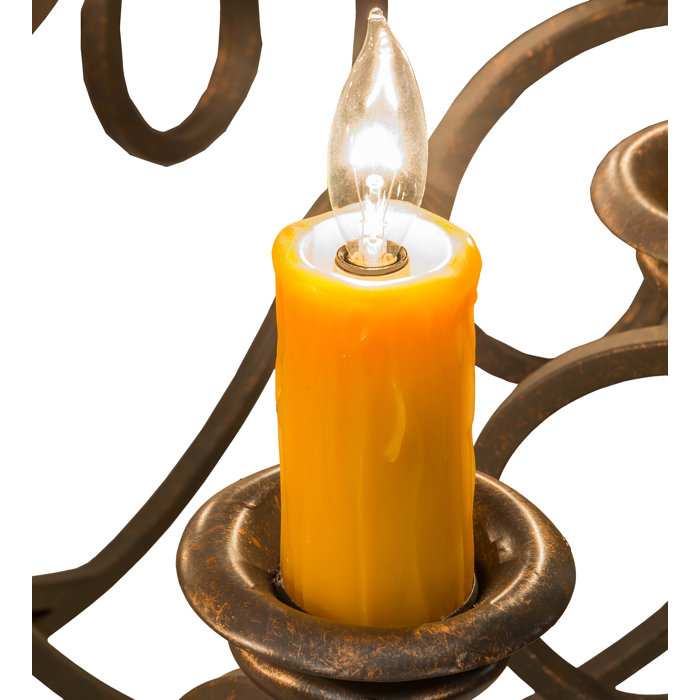 Fernando 10-Light Amber Glass Empire Chandelier