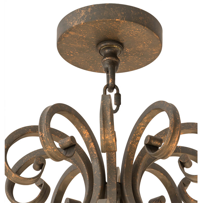 Fernando 10-Light Amber Glass Empire Chandelier