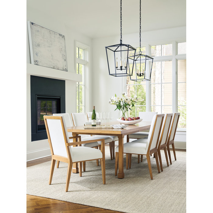 Mid-Century Modern Brown Extendable Wood Dining Table