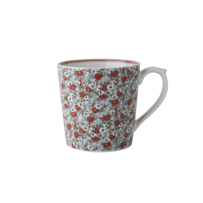 Laura Ashley Stockbridge Floral Porcelain 10 oz. Mug Set