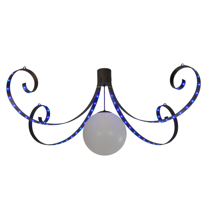 Carnevale 96" Brown and White LED Chandelier