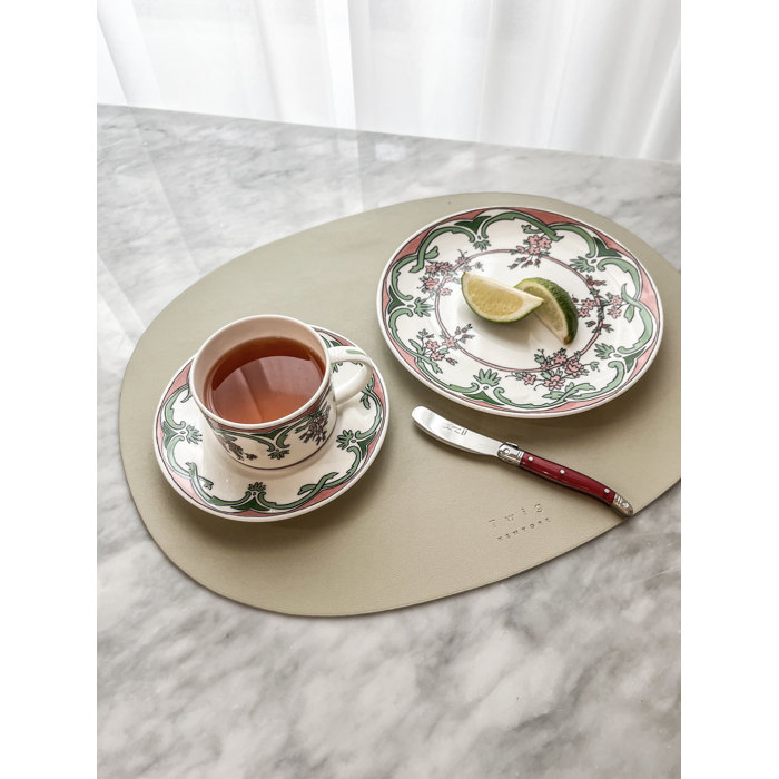 Floral Patterned Bone China Teacup and Saucer Set