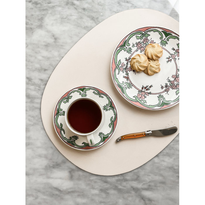 Floral Patterned Bone China Teacup and Saucer Set