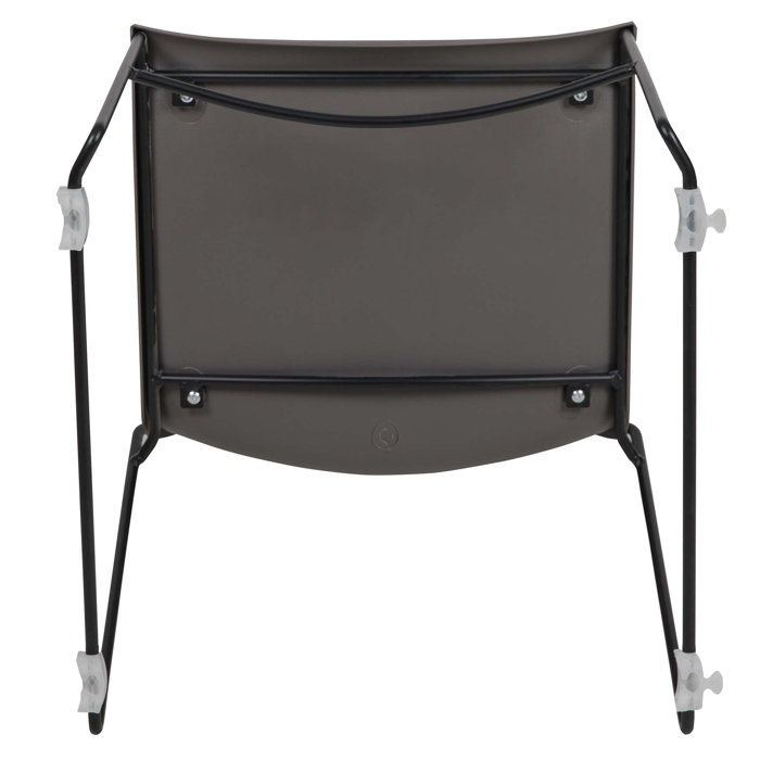 Hercules 661 lb. Capacity Gray Full Back Stacking Metal Chair