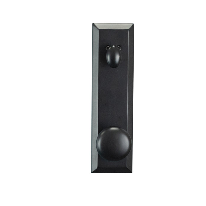 Matte Black Contemporary Single Cylinder Deadbolt Handleset