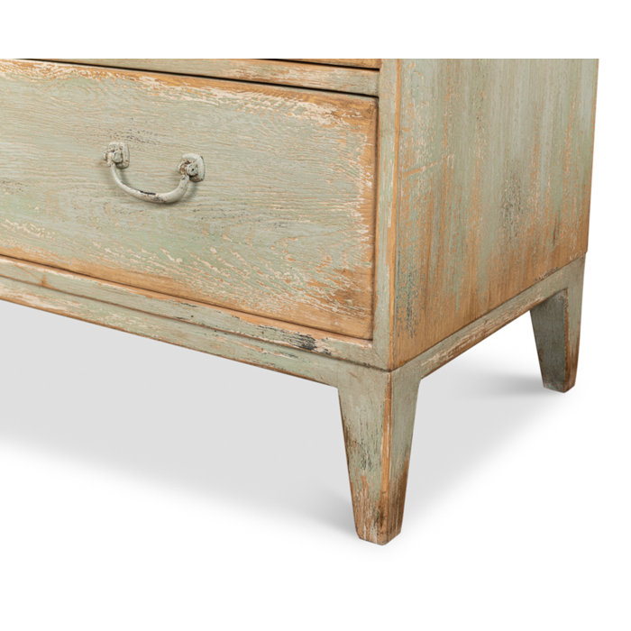Sage Green Transitional 10-Drawer Dresser