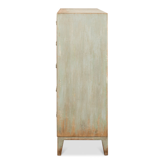 Sage Green Transitional 10-Drawer Dresser