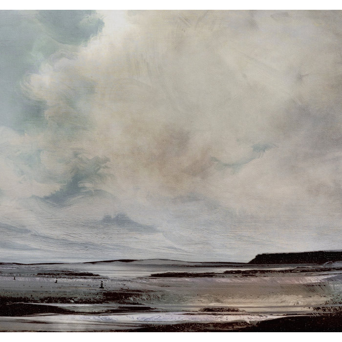 Large Walnut Framed Coastal Canvas Print
