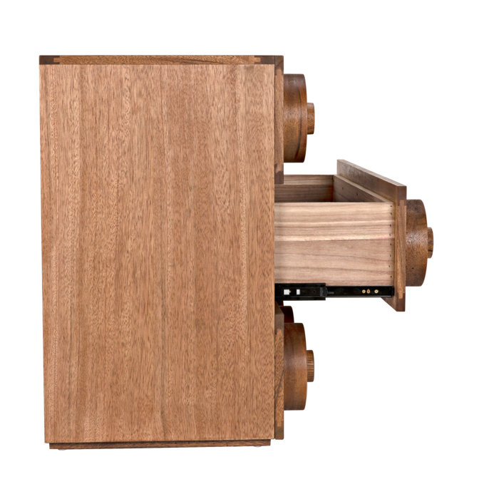 Scandinavian Noir 3-Drawer Sideboard in Dark Walnut