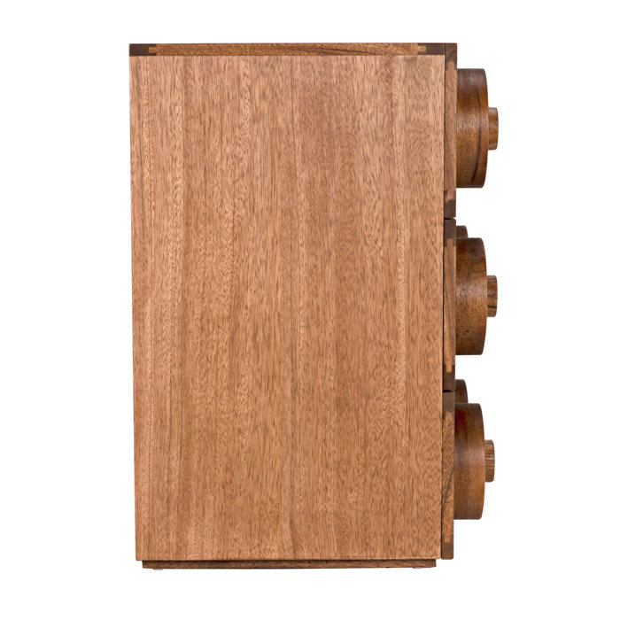 Scandinavian Noir 3-Drawer Sideboard in Dark Walnut