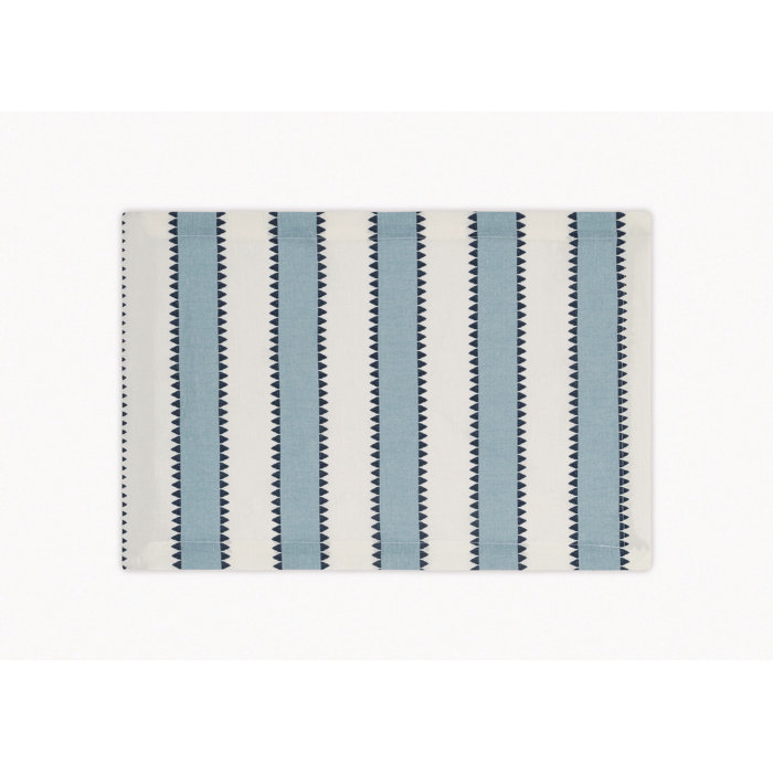 Sky Blue Stripe Linen Placemats Set of 3
