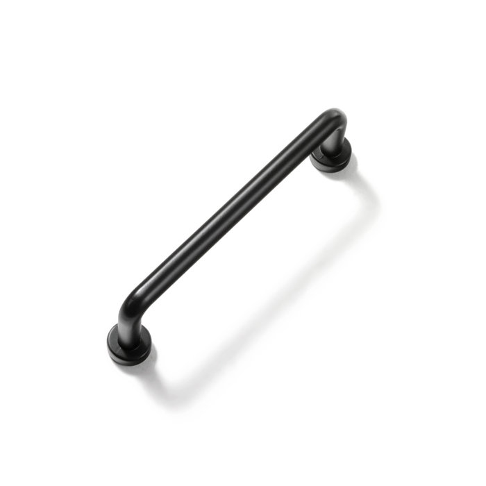 4-Inch Matte Black Modern Bar Pull with Mounting Hardware