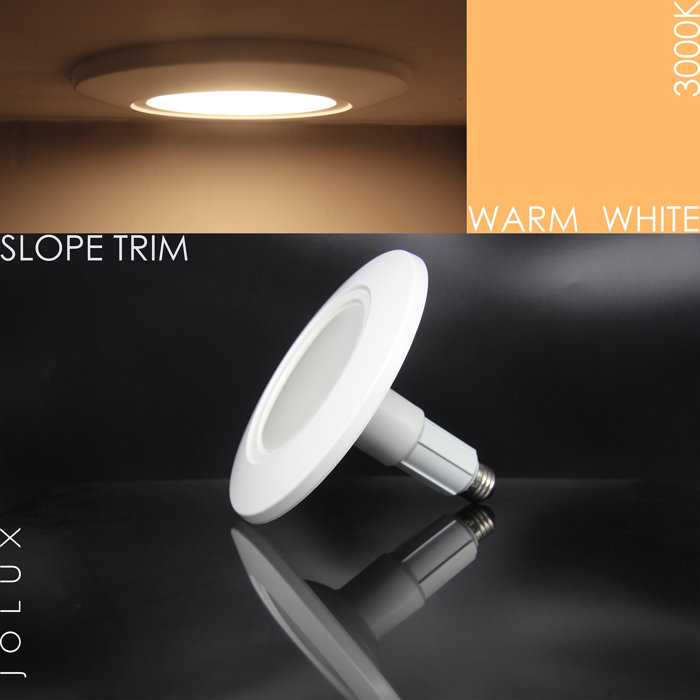 Set of 4 White Adjustable LED Retrofit Recessed Lights