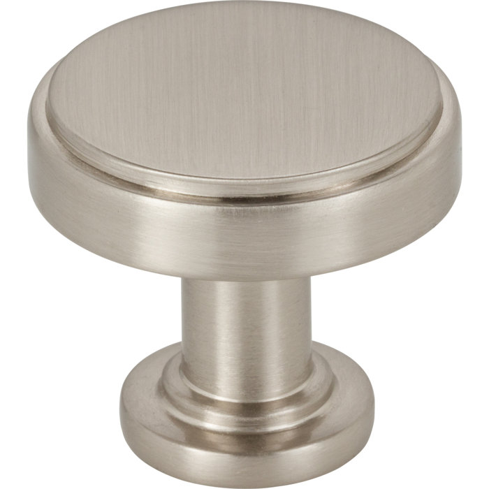 Satin Nickel Brushed Square Cabinet Knob with Mounting Hardware