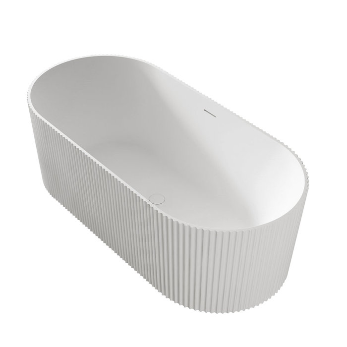 67'' White High-Gloss Acrylic Freestanding Double Slipper Bathtub