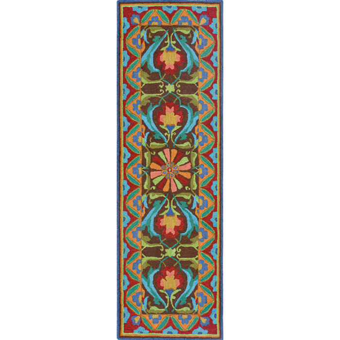Hand-Tufted Multicolor Wool Runner Area Rug